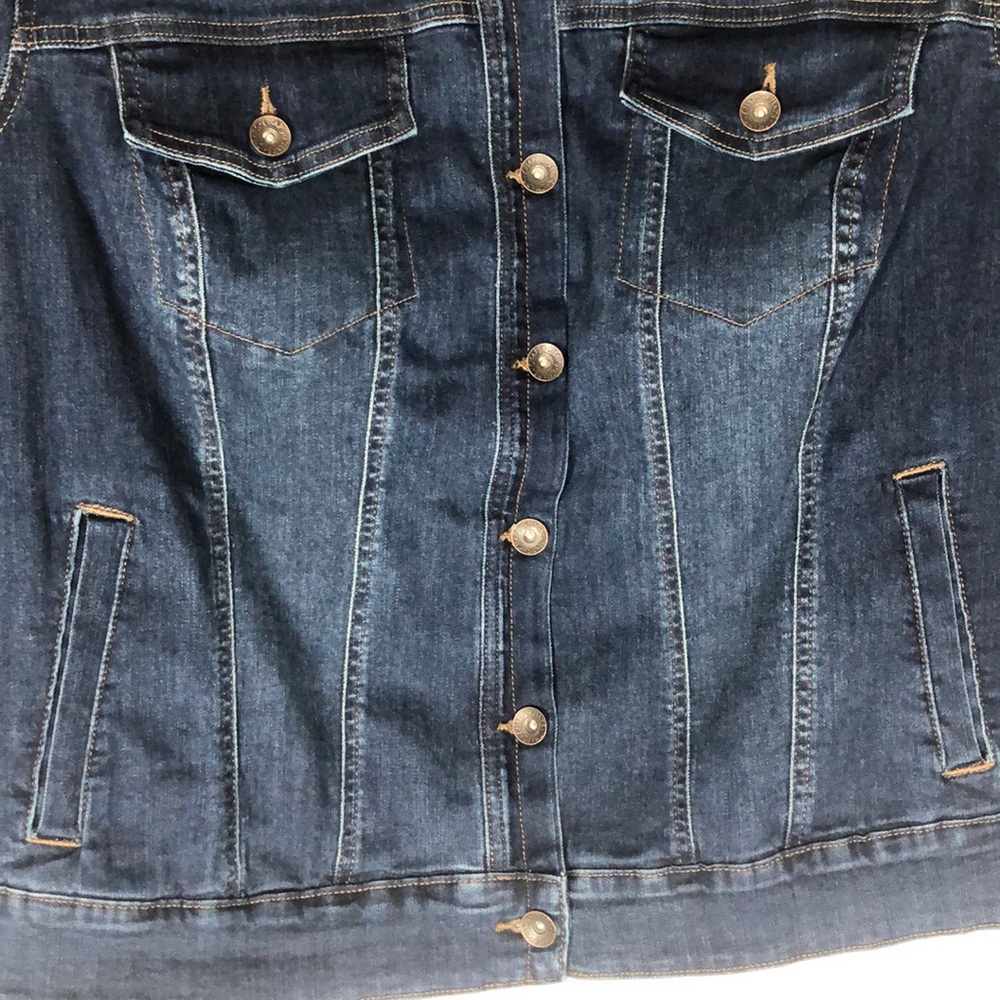 NWT = CHAPS JEANS JACKET, Size 2X . - Picture 5 of 8